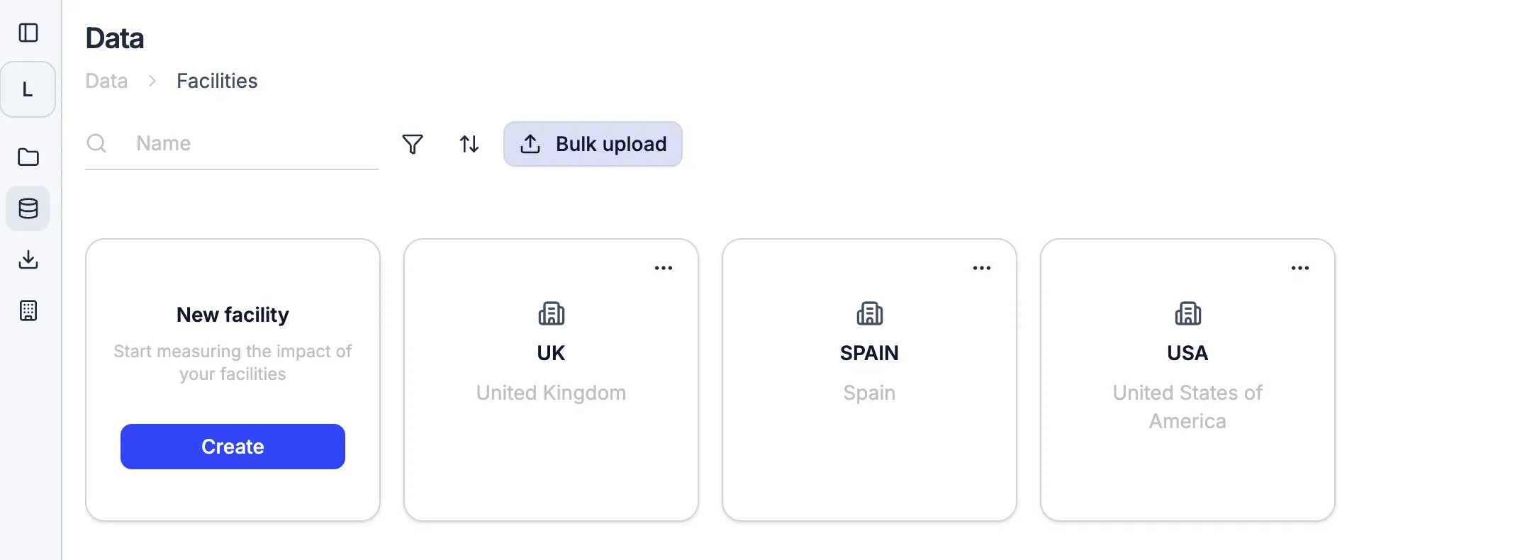 Bulk Upload for Facility Consumption