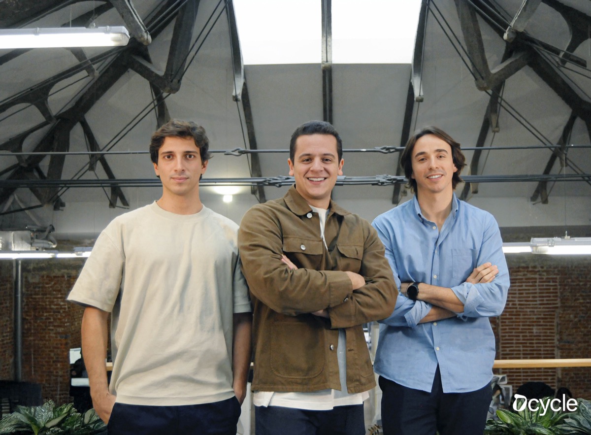 Il team fondatore di Dcycle nell’ufficio di Madrid