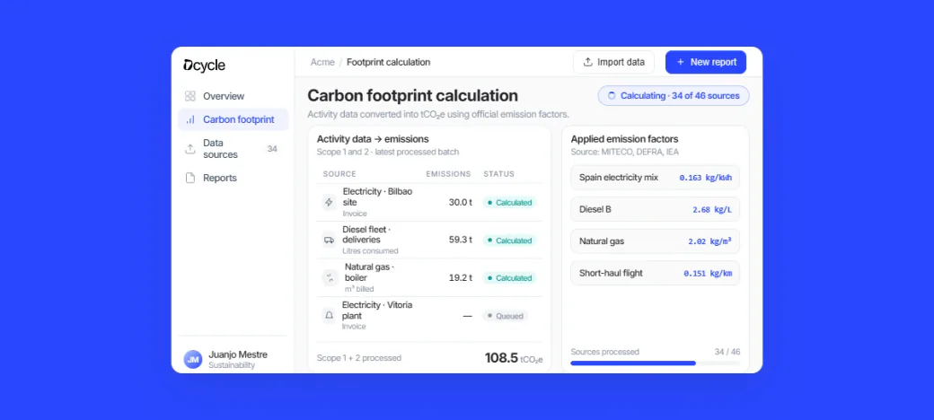 Dcycle carbon footprint calculator