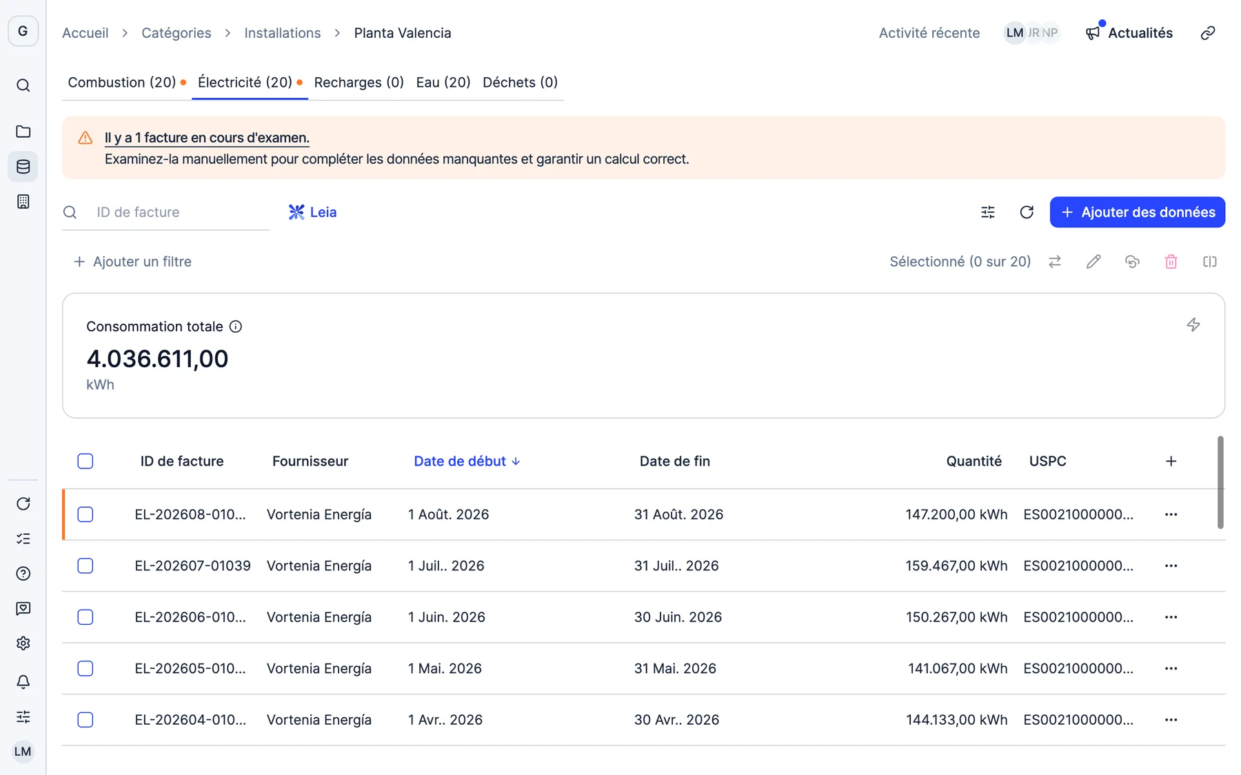 Dcycle pour les opérations. La vraie application, avec des données d’exemple.